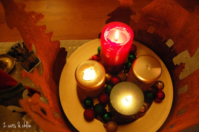 2 cats & chloe: advent candles