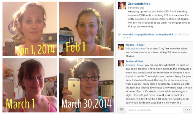 2 cats & chloe: whole30 success story