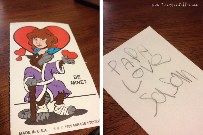 valentine for papa from 1989