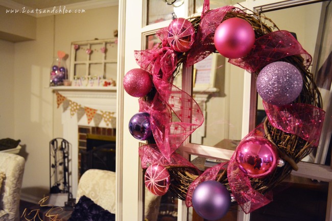 2 cats & chloe: valentine burlap banner  //  DIY Wreath  //  Grapevine wreath