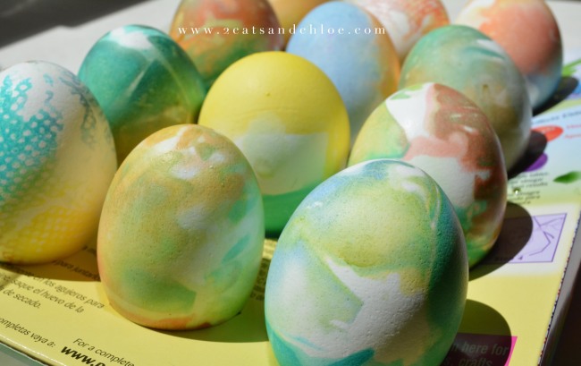 2 cats & chloe: easter 2015 died eggs  //  paas tie dye