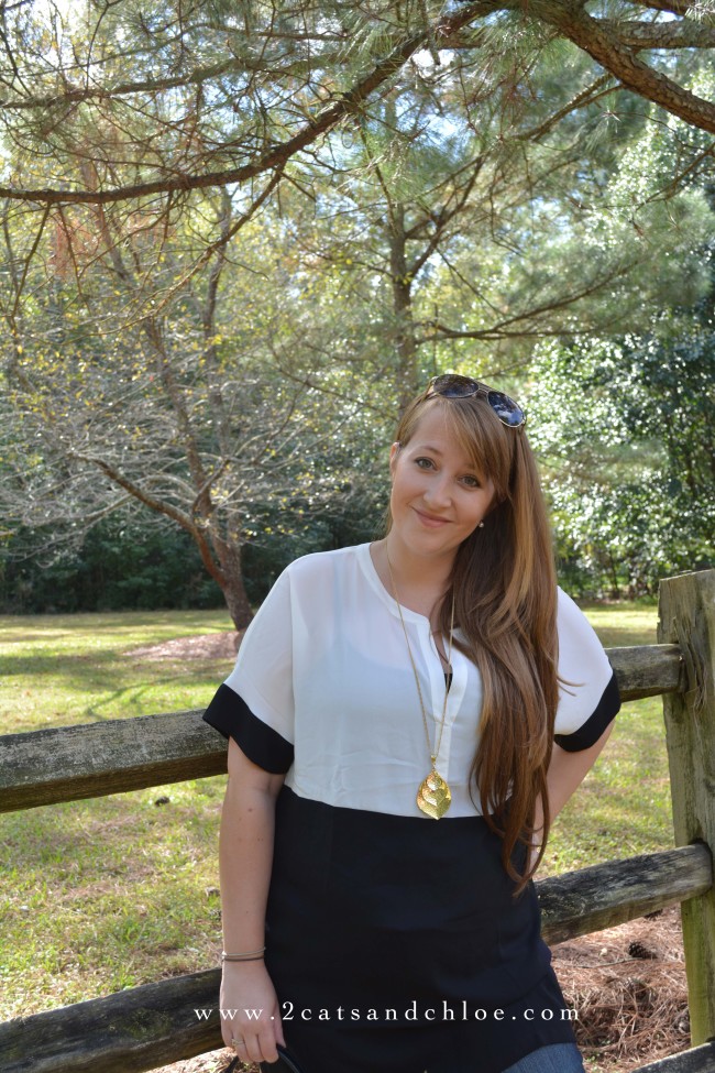 2 cats & chloe: black and white pregnant outfit