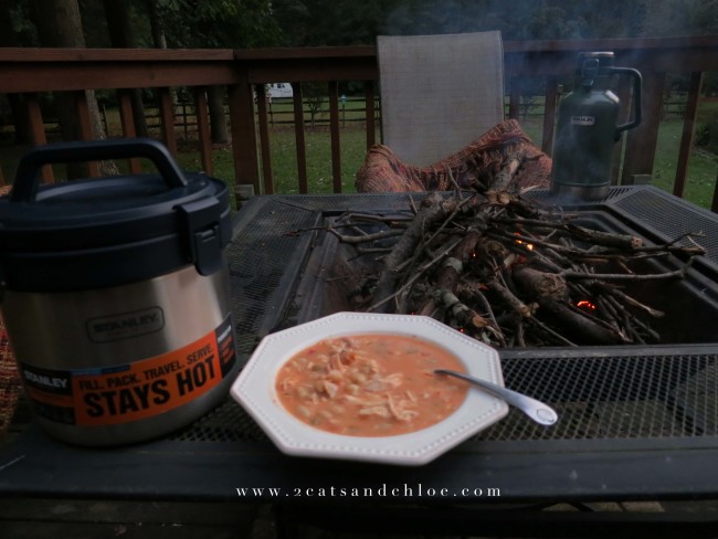 2 cats & chloe: Chicken Chili by the fire