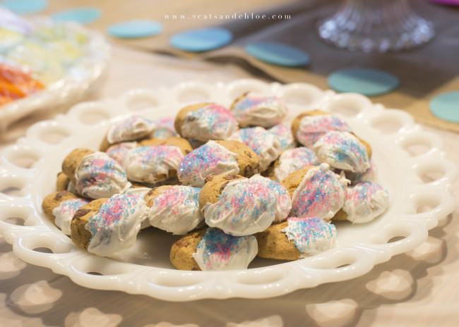 2 cats & chloe: Gender Reveal Pink and Blue Gluten Free Cookies