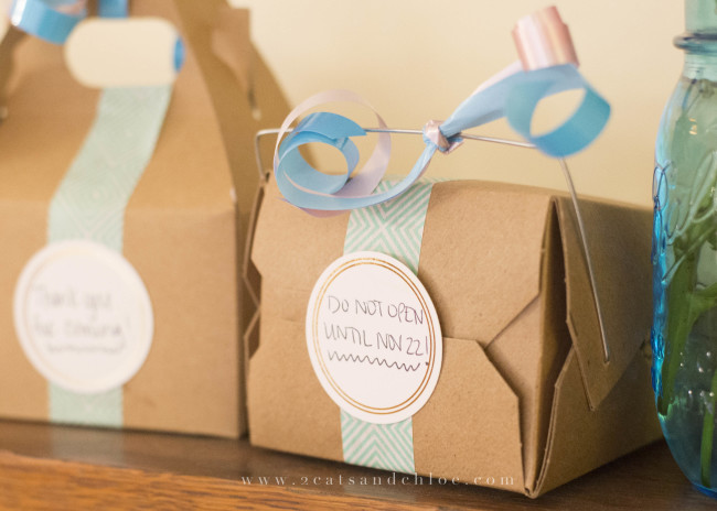 2 cats & chloe: Gender Reveal Mail Out Gifts + Favors