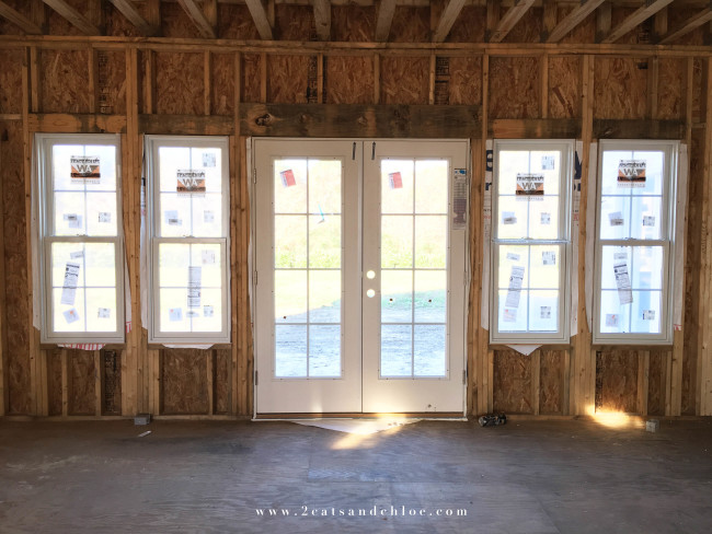 2 cats & chloe: doors and windows installed