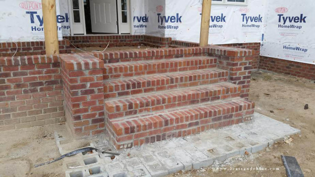 2 cats & chloe: Stages of building a home: front porch