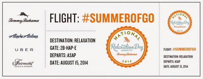 National Relaxation Day - Summer of Go with Tommy Bahama National Relaxation Day - Summer of Go Giveaway with Tommy Bahama