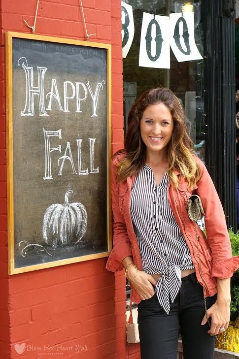 Fall Style with Orange Blazer