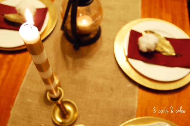 Gold and White Candles