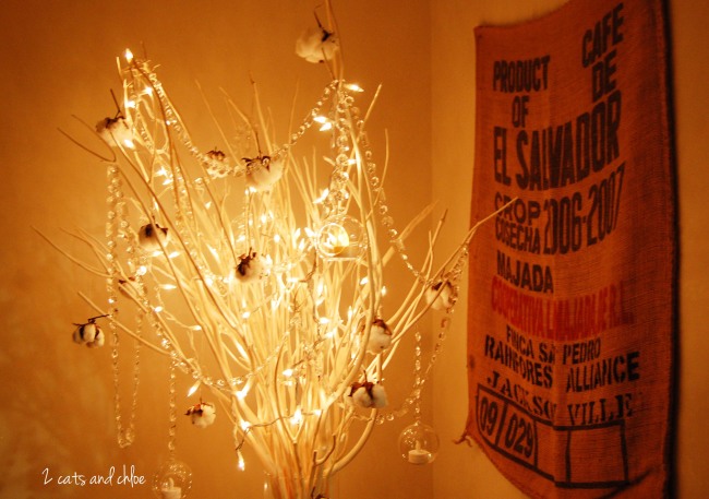 Thanksgiving Wish Tree with Cotton