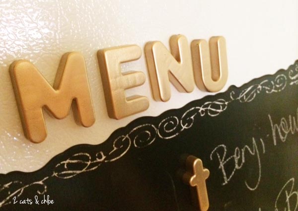 Magnetic Chalk Board Menu