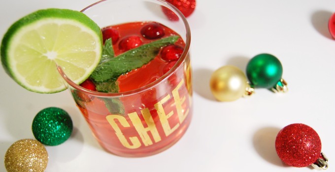Whole30 Approved: Mint Cranberry Lime Spritzer