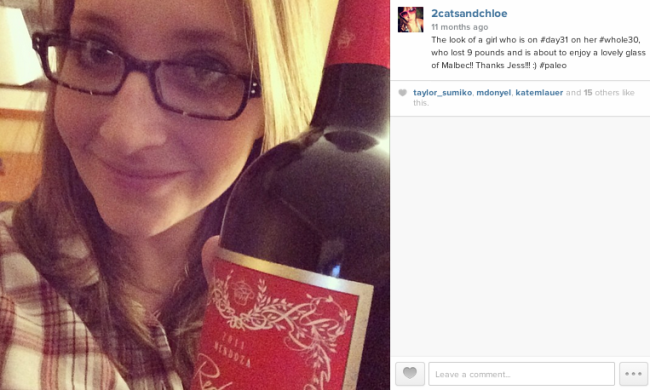 2 cats & chloe: I finished my first Whole30! Cheers!