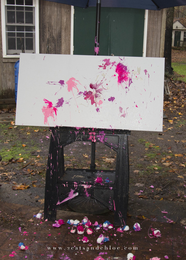 2 cats & chloe: Paint on Canvas Reveal 